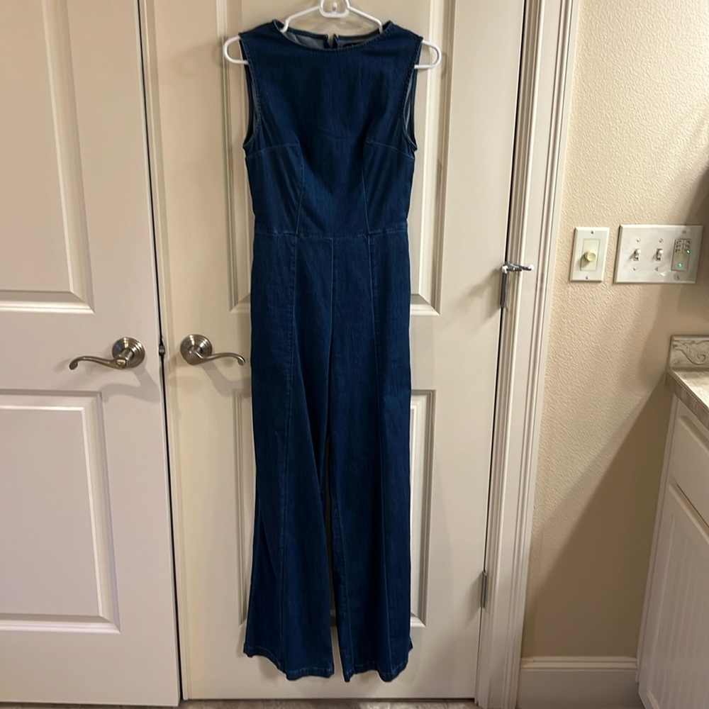 Mixed Denim Jumpsuit
